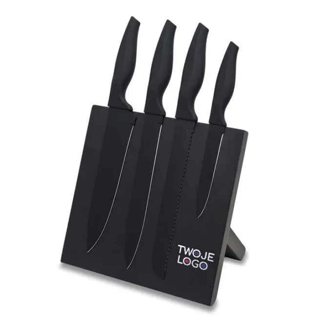 Zestaw noży na bloku magnetycznym Akita z naniesieniem logo Zdjęcie