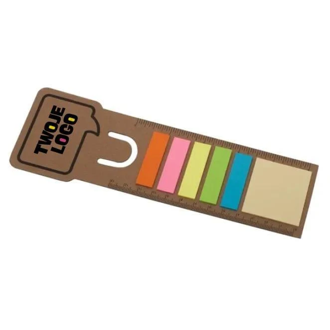 Zakładka do książki z linijką z logo firmy Zdjęcie