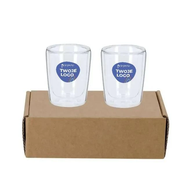 Zestaw 2 kieliszków 65 ml z logo Zdjęcie