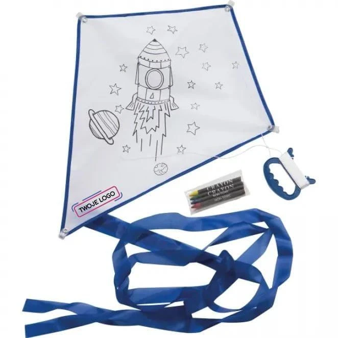 Latawiec do kolorowania z 4 kredkami z nadrukiem na zamówienie Zdjęcie