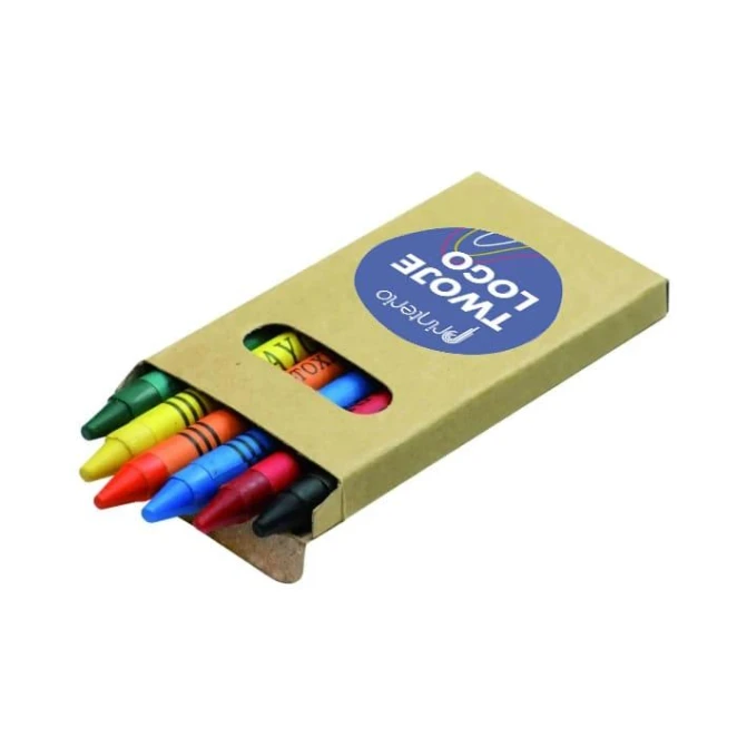 Kredki świecowe 6 szt. PICTA z naniesieniem logo Zdjęcie