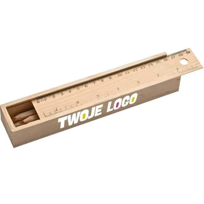 Kredki drewniane 8 kolorów z nadrukiem na zamówienie Zdjęcie