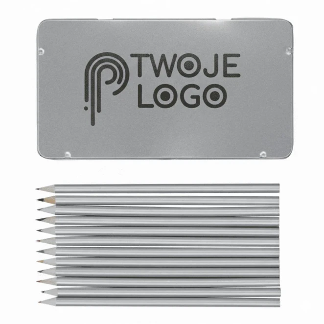 12 długich kredek SILVERSTAR z naniesieniem logo Zdjęcie