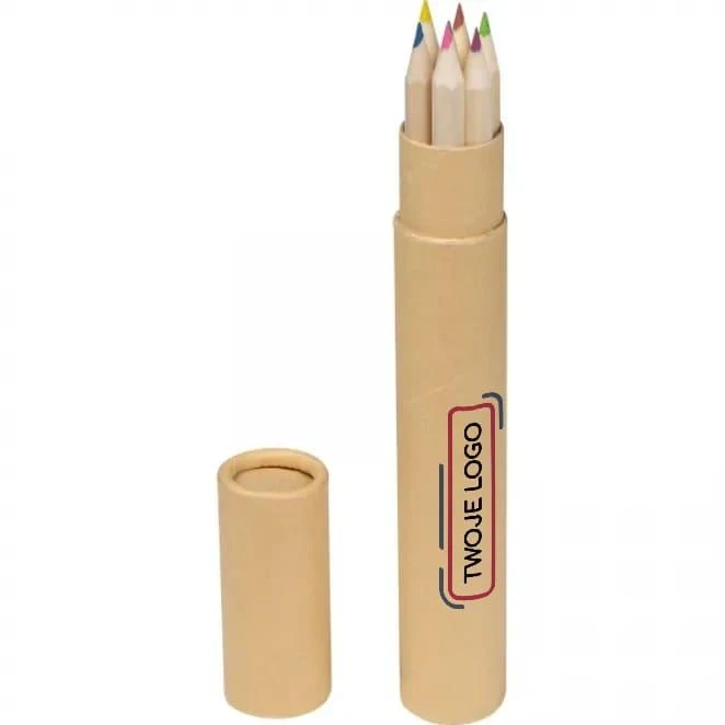 Kredki drewniane 7 kolorów z nadrukiem logo Zdjęcie