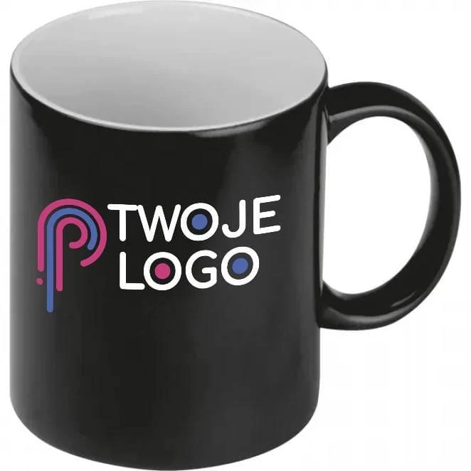 Kubek ceramiczny do sublimacji zmieniający kolor 300 ml z nadrukiem na zamówienie Zdjęcie