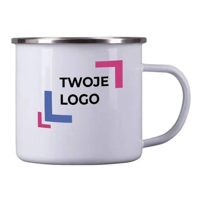 Kubek emaliowany Oldie 500 ml z logo firmy Zdjęcie