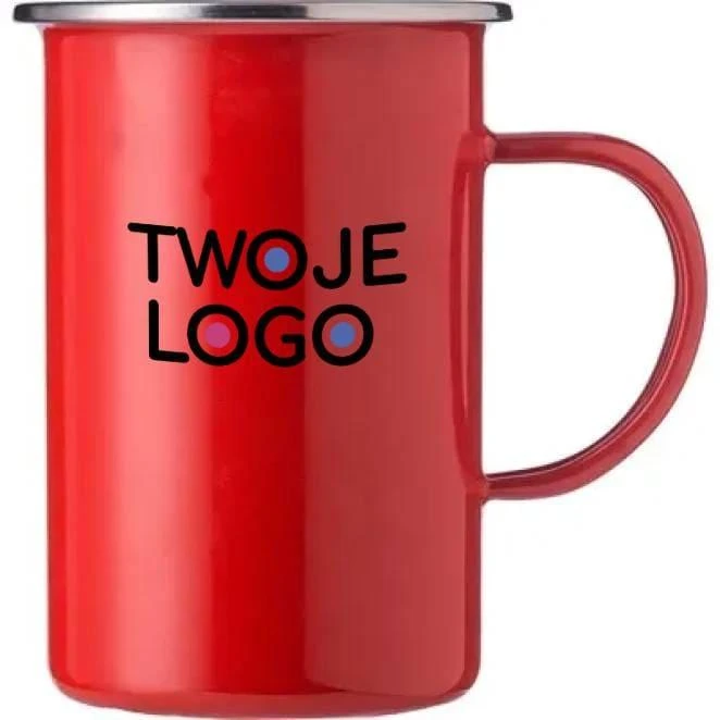 Emaliowany kubek 450 ml do nałożenia logo Zdjęcie