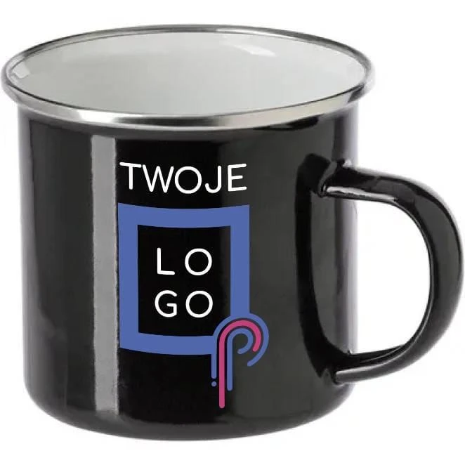 Emaliowany kubek 350 ml z naniesieniem logo Zdjęcie
