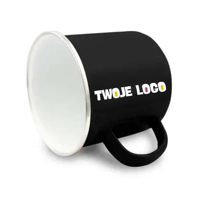 Emaliowany kubek 360 ml | Taeris z nadrukiem logo Zdjęcie