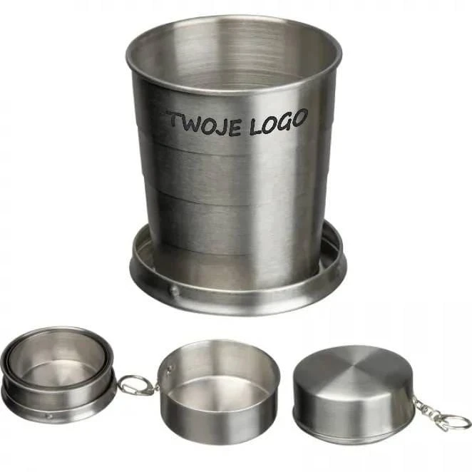 Kubek stalowy składany 250 ml do naniesienia logo Zdjęcie