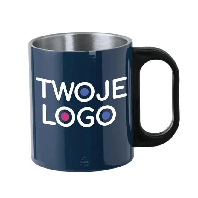 Kubek 300 ml ze stali nierdzewnej z recyklingu z logo Zdjęcie