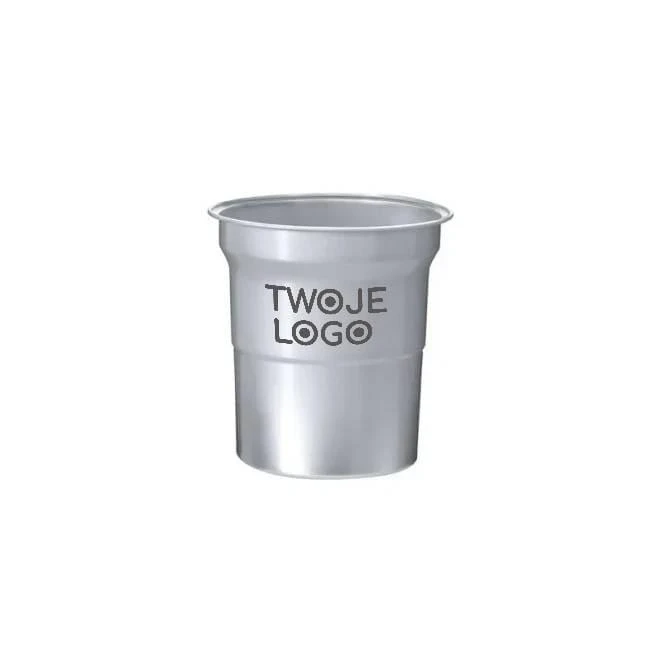Kubek 500 ml z aluminium z recyklingu z nadrukiem logo Zdjęcie