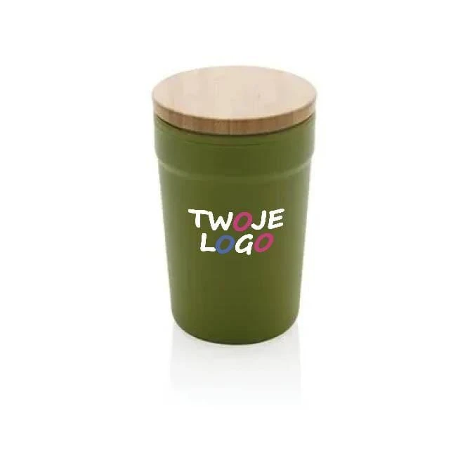 Kubek podróżny 300 ml z PP z recyklingu do drukowania logo Zdjęcie