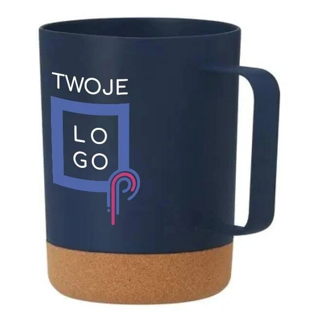 Kubek 400 ml z korkowym elementem z naniesieniem logo Zdjęcie