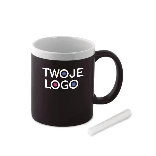 Kubek tabliczka do pisania CHALCKY z naniesieniem logo Zdjęcie