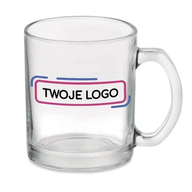 Szklany kubek do sublimacji SUBLIMGLOSS z logo Zdjęcie