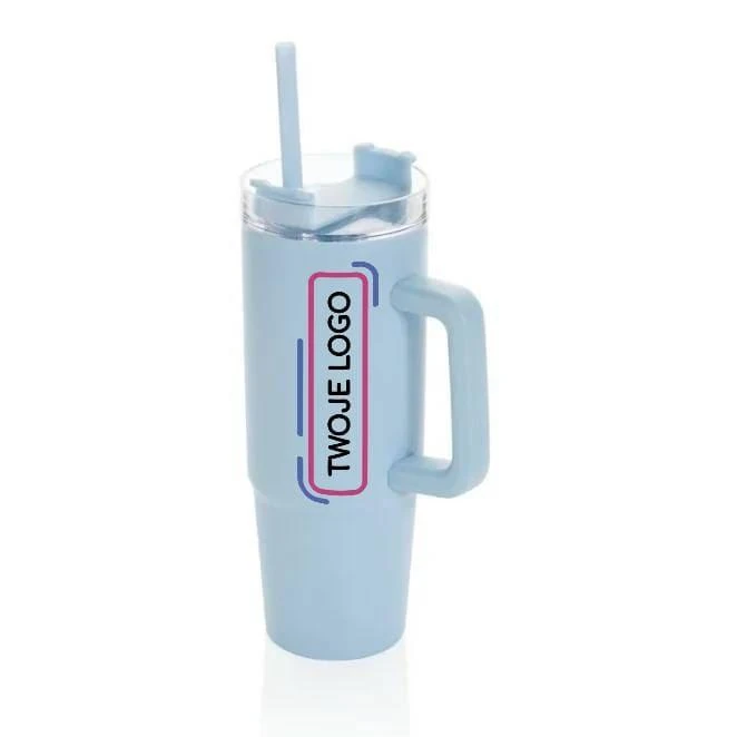 Kubek podróżny 900 ml Tana, plastik z recyklingu z nadrukiem na zamówienie Zdjęcie