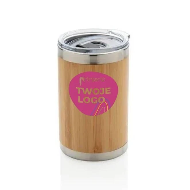 Bambusowy kubek termiczny 270 ml z nadrukiem na zamówienie Zdjęcie