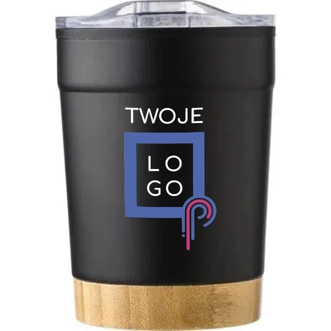 Kubek termiczny 300 ml z bambusowym elementem do naniesienia logo Zdjęcie