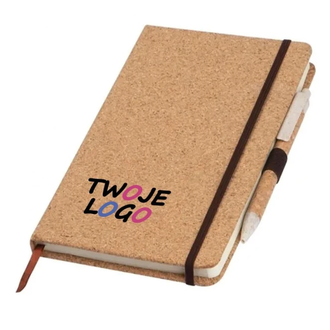 Notes A5 w kropki z długopisem BASTOGNE z nadrukiem na zamówienie Zdjęcie