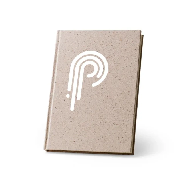 TEAPAD RIGID. Notatnik A5 z twardą okładką wykonany z odpadów liści herbaty (65%) z naniesieniem logo Zdjęcie