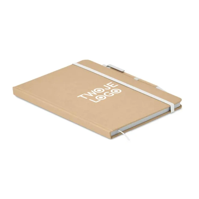 Notatnik A5 z recyklingu CARATIL z logo Zdjęcie