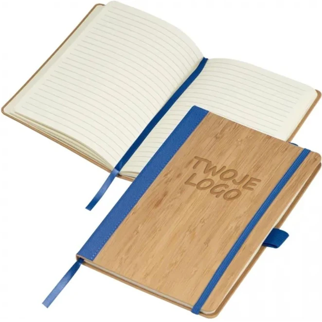 Notatnik A5 w linie z logo firmy Zdjęcie