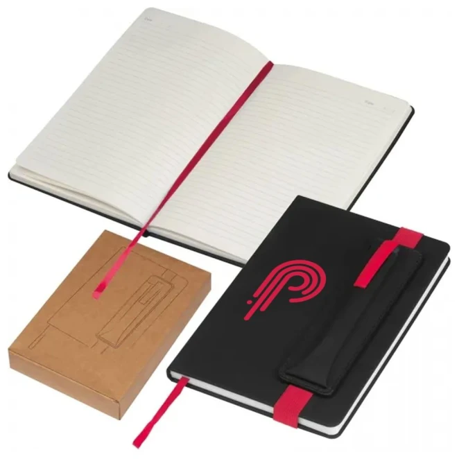 Notatnik A5 w linie z długopisem z naniesieniem logo Zdjęcie