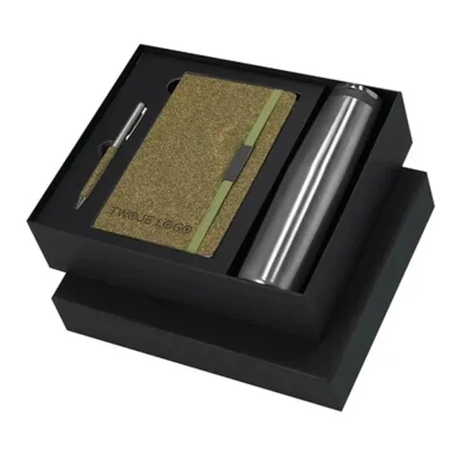 Zestaw upominkowy, termos 500 ml, notatnik ok. A5, długopis, pudełko podarunkowe do naniesienia logo Zdjęcie