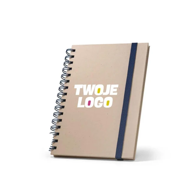 PROUST. Notatnik A5 z ringami, twarda okładka, wykonany z papieru z trzciny cukrowej (80% trzciny cukrowej) z gładkich kartek z naniesieniem logo Zdjęcie