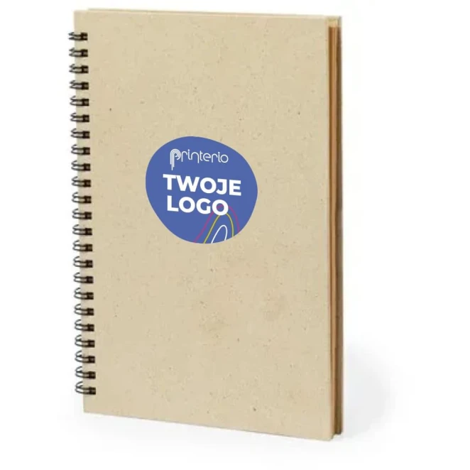 Notatnik ok. A5 z papieru z trawy z nadrukiem na zamówienie Zdjęcie