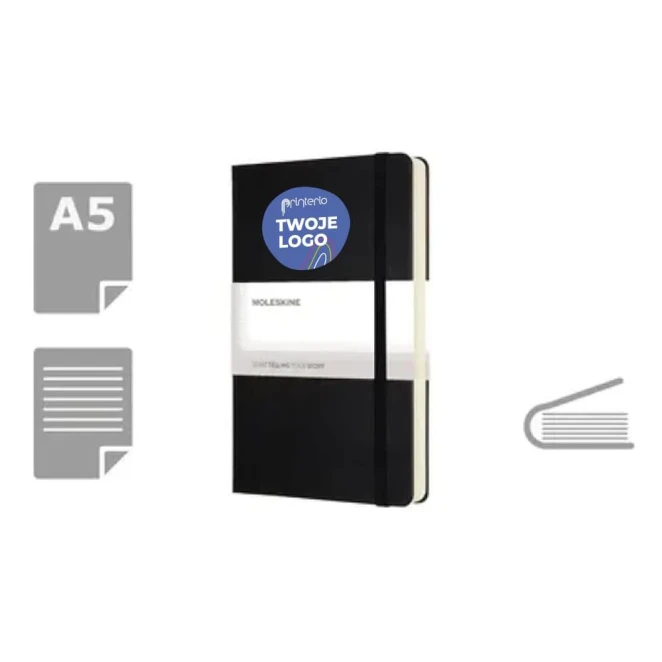 MOLESKINE Notatnik ok. A5 z logo firmy Zdjęcie