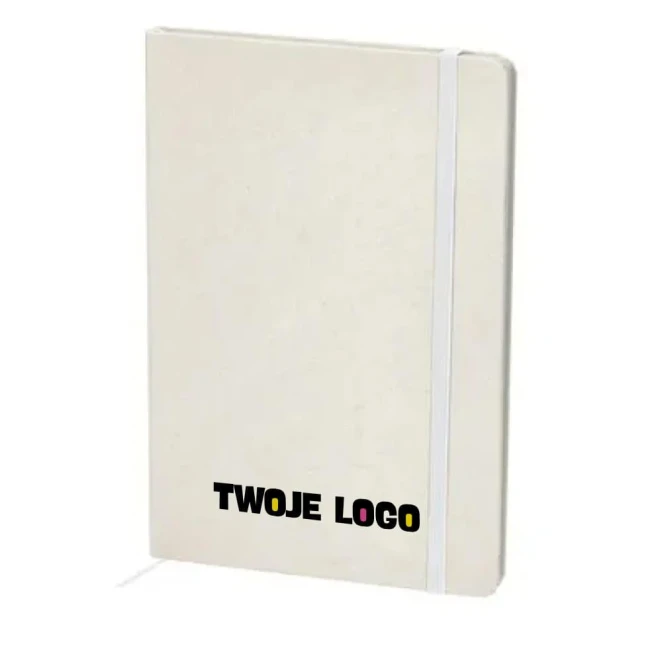 Notatnik ok. A5 ze zrecyklingowanych kartoników po mleku z logo Zdjęcie