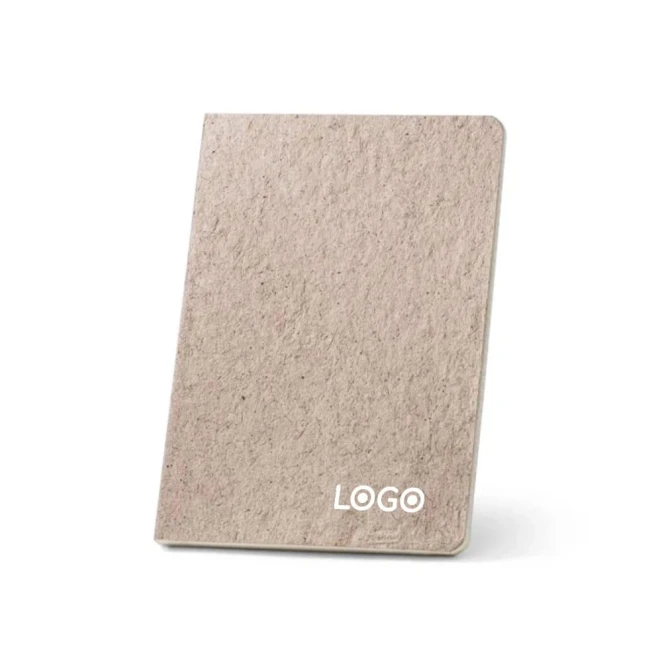 TEAPAD SEMI-RIGID. Notatnik A5 z półsztywną okładką wykonaną z odpadów liści herbaty (65%) z logo Zdjęcie