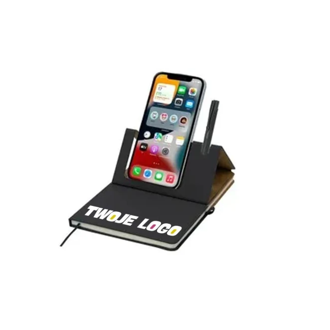 Notatnik ok. A5, stojak na telefon do naniesienia logo Zdjęcie