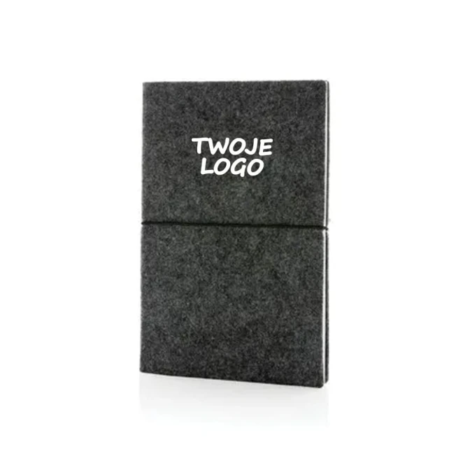 Notatnik A5, filc z recyklingu z nadrukiem na zamówienie Zdjęcie