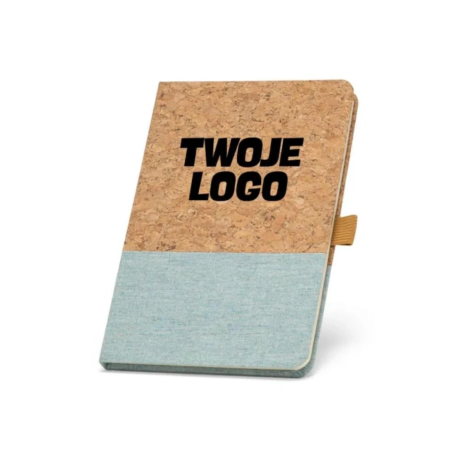 KLEE. Notatnik A5 z korka i płótna z kartkami w linie z nadrukiem na zamówienie Zdjęcie