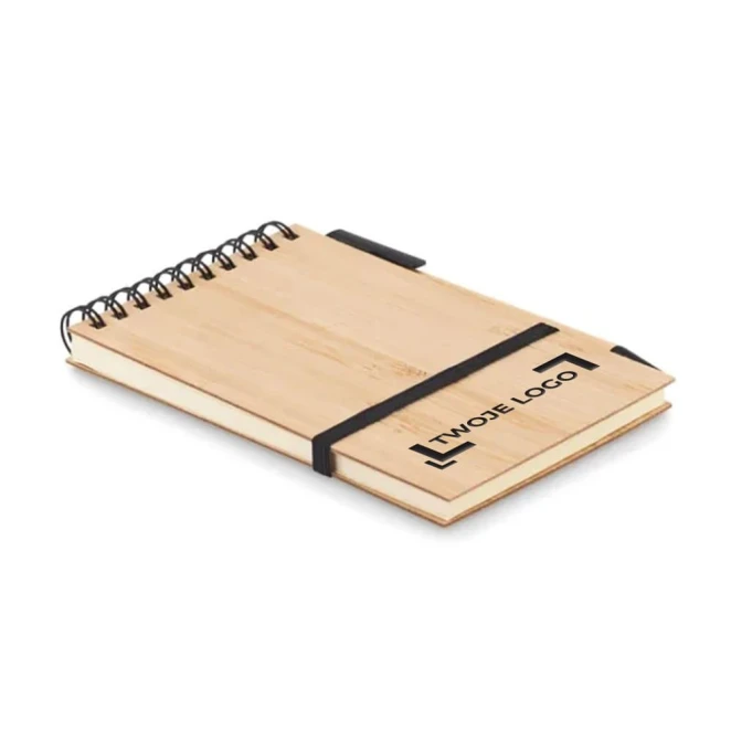 Zestaw notesów bambusowych A6 SONORABAM z nadrukiem na zamówienie Zdjęcie