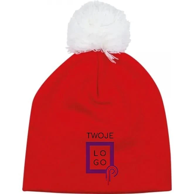 Zimowa czapka świąteczna z naniesieniem logo Zdjęcie