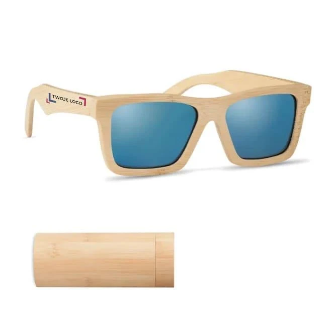 Okulary przeciwsłon. z etui WANAKA z logo firmy Zdjęcie