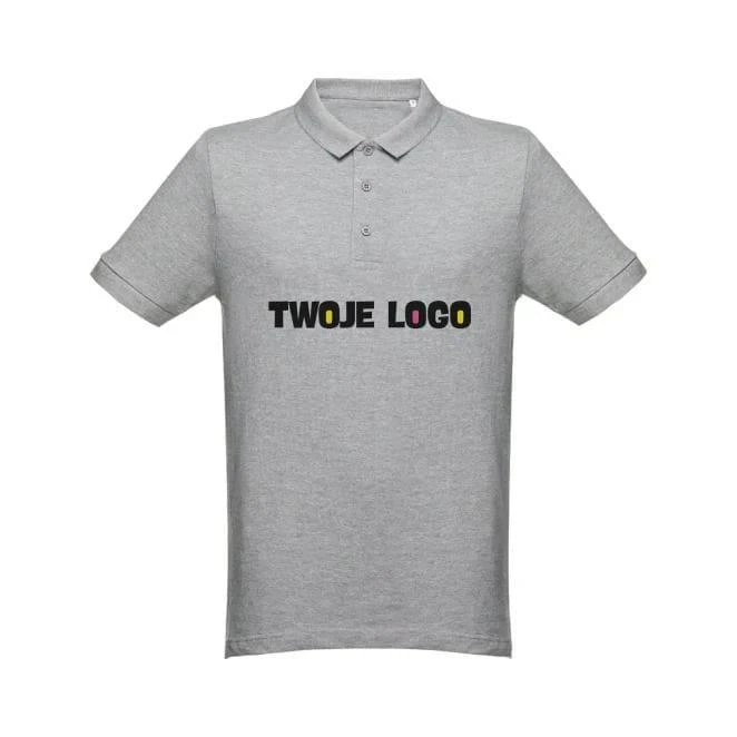 THC MONACO. Męski polo t-shirt do nałożenia logo Zdjęcie