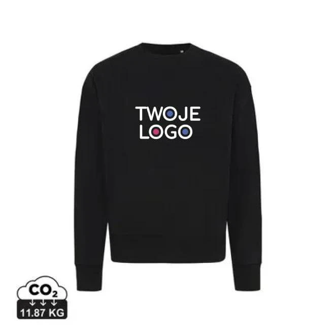 Luźna bluza z bawełny z recyklingu Iqoniq Kruger do drukowania logo Zdjęcie