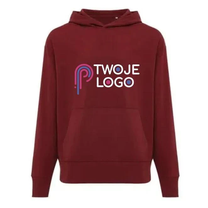 Luźna bluza z kapturem z bawełny z recyklingu Iqoniq Yoho do naniesienia logo Zdjęcie