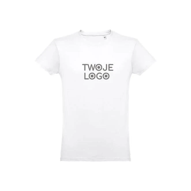 THC LUANDA WH. T-shirt męski z bawełny rurkowej. Kolor biały z logo Zdjęcie