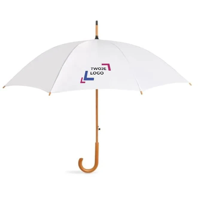 Parasol z drewnianą rączką CUMULI do nałożenia logo Zdjęcie