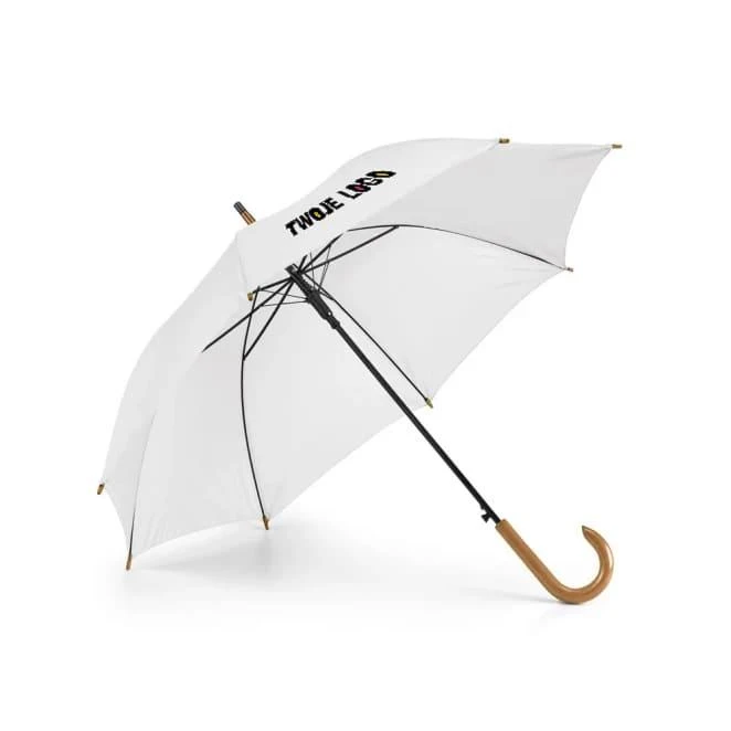 PATTI. Parasol z poliestru 190T z automatycznym otwieraniem z logo Zdjęcie