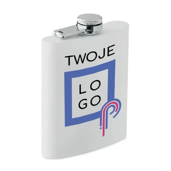 Piersiówka do sublimacji SUBLIM HIP z nadrukiem logo Zdjęcie