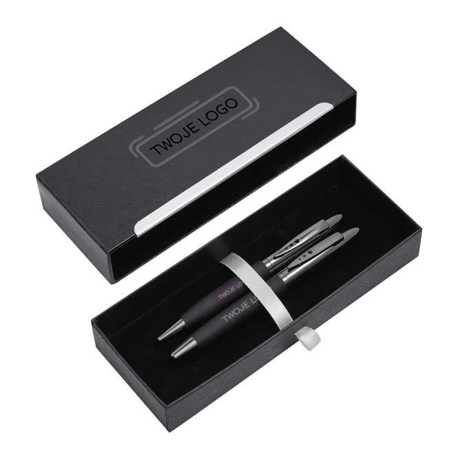 Zestaw do pisania BLACK ELEGANCE do drukowania logo Zdjęcie