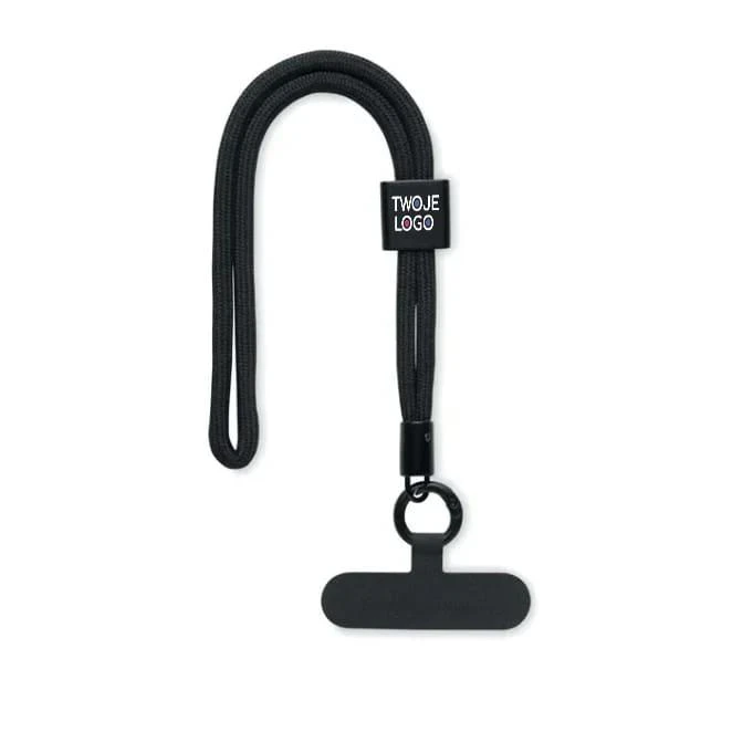Smycz krótka do telefonu RPET NONETTE WRIST z nadrukiem na zamówienie Zdjęcie