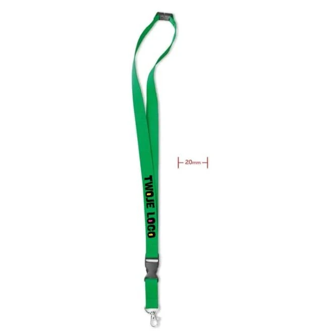 Smycz z metalowym zaczepem LANY z nadrukiem logo Zdjęcie